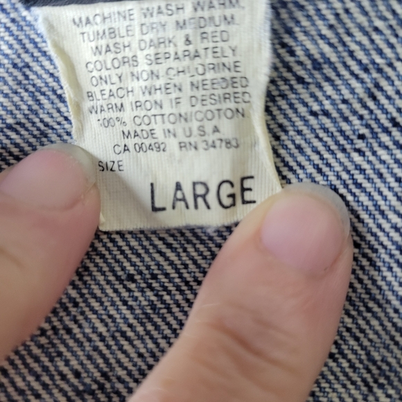 Vintage Womans Lee Jean/Denim Jacket Size Large Made in USA CA00492 RN34783 - Picture 10 of 10
